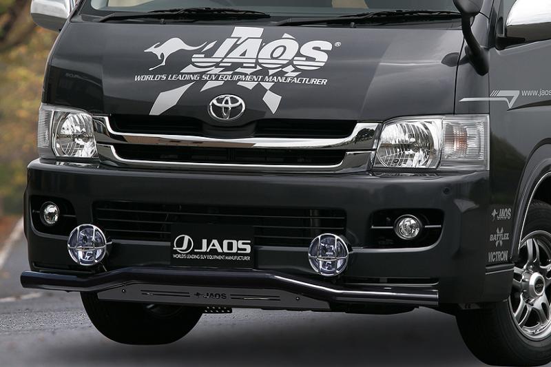 JAOS JAOS フロントスキッドバー ブラック／ブラック ワイド1〜2型 