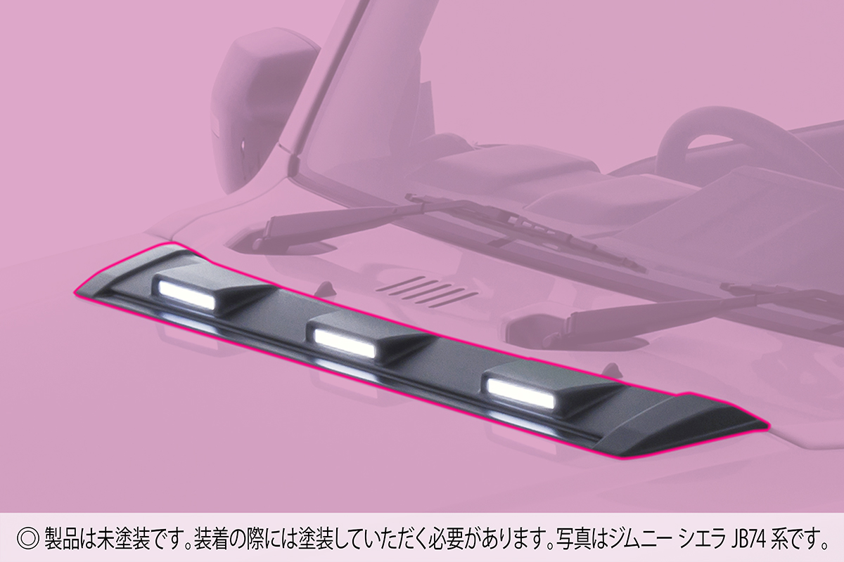 JAOS JAOS ボンネットディフレクター 未塗装品 ジムニー JB64系 JAOS JAOS ボンネットディフレクター 未塗装品 ジムニー JB64系