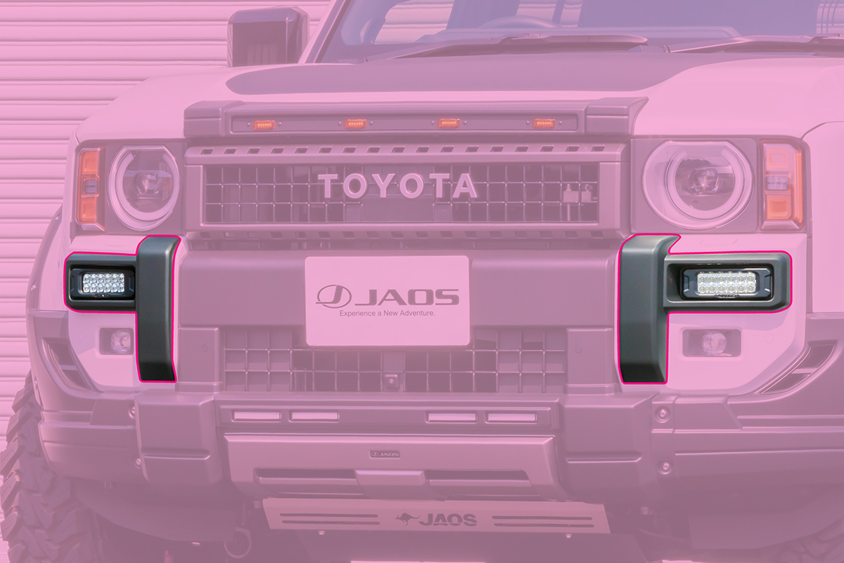 JAOS JAOS バンパーコーナーガーニッシュ 塗装品 マットブラック JAOS JAOS バンパーコーナーガーニッシュ 塗装品 マットブラック